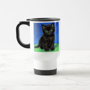 Caneca Térmica Gogh Style Black Kitten