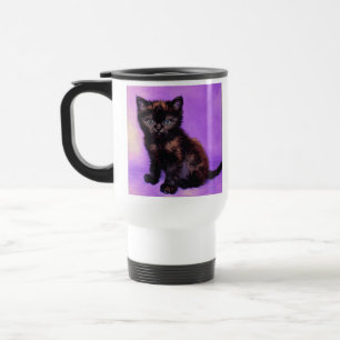 Caneca Térmica Gogh Style Purple Cat