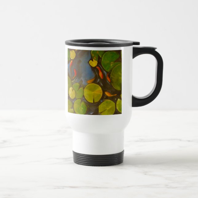 Caneca Térmica Goldfish Koi Pond Water Lily (Direita)