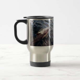 Caneca Térmica Golfinho Comum Emergindo na Superfície Cena Marinh