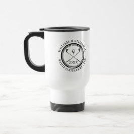 Caneca Térmica Golfistas E Nome do Clube Data Preto e Branco