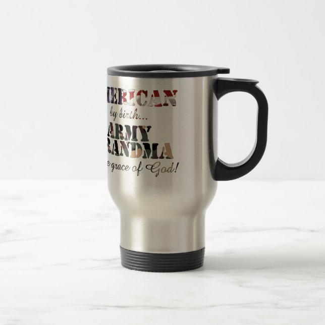 Caneca Térmica Graça de deus da avó do exército (Direita)