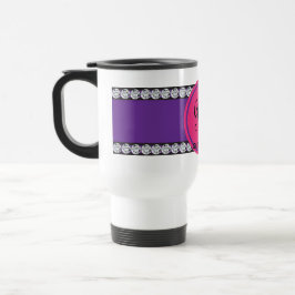 Caneca Térmica Graduação de Diamante de Monograma Magenta