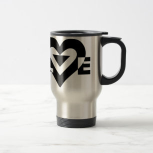 Caneca Térmica Gráfico de Amor legal, Preto
