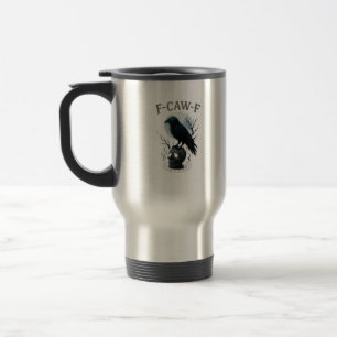 Caneca Térmica Gráfico de Halloween Caveira de Corvo Gótico F Cro