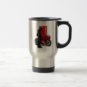 Caneca Térmica Gráficos de Superbike Racing Máxima Paixão Ciclist