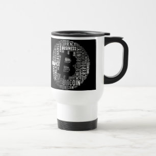 Caneca Térmica Gráficos de wordart com logotipo Bitmoney
