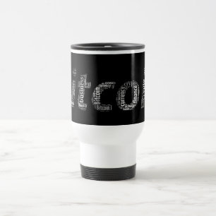 Caneca Térmica Gráficos de wordart com logotipo Bitmoney