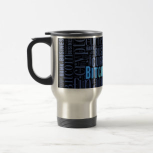 Caneca Térmica Gráficos de wordart com logotipo Bitmoney