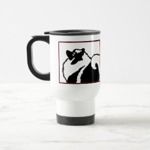 Caneca Térmica Gráficos Keeshond - Arte de Cachorro Original