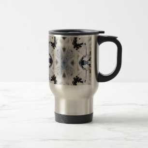 Caneca Térmica Grafite caleidoscópio preto e branco