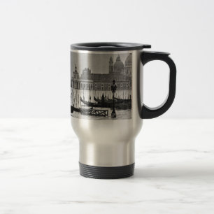 Caneca Térmica Grande Canal Branco Negro Venice Itália Viagem