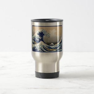 Caneca Térmica Grande Onda de Kanagawa e Monte Fuji Mar do Japão