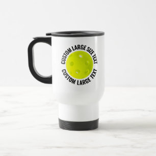 Caneca Térmica Grande Texto Personalizado Branco Pickleball Perso