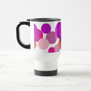 Caneca Térmica Grandes bolinhas anos 70 em roxo