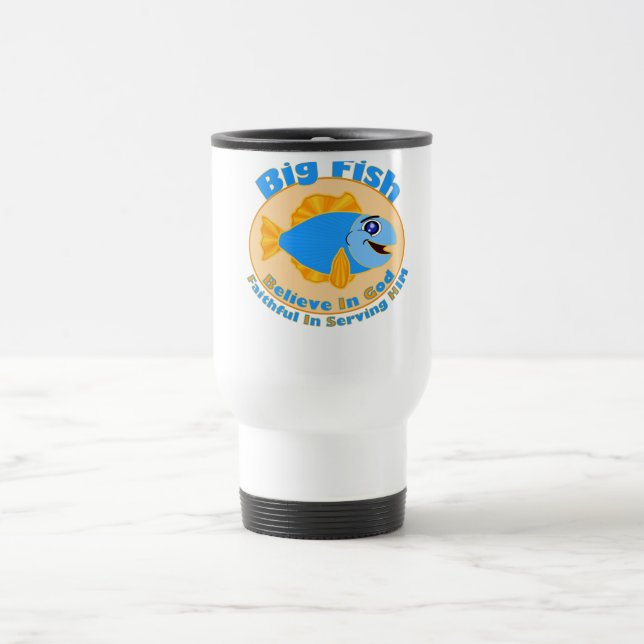 Caneca Térmica Grandes Peixes Creem em Deus (Centro)