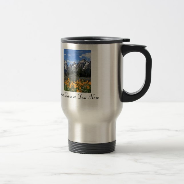 Caneca Térmica Grandes Tetos com Flores Amarelas (Direita)