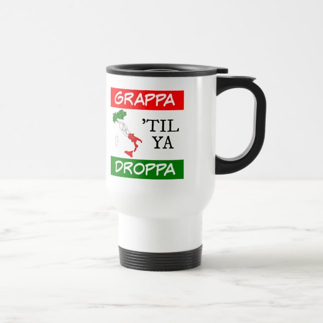 Caneca Térmica Grappa Til Ya Droppa Itália Mapa de Sinalizador (Direita)