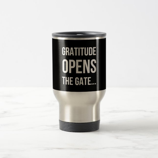 Caneca Térmica Gratidão Abre a citação inspiradora do Portão (Centro)