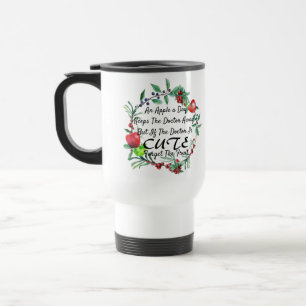 Caneca Térmica Greenery Apple Wreath Engraçado piada Médica