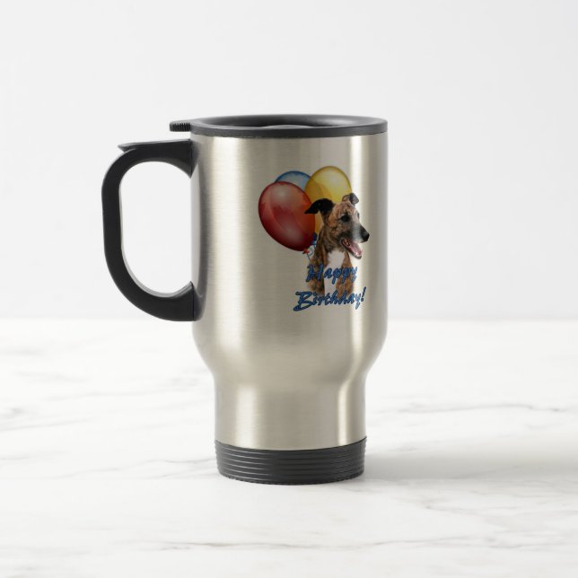 Caneca Térmica Greyhound Happy Birthday Balloons. (Esquerda)