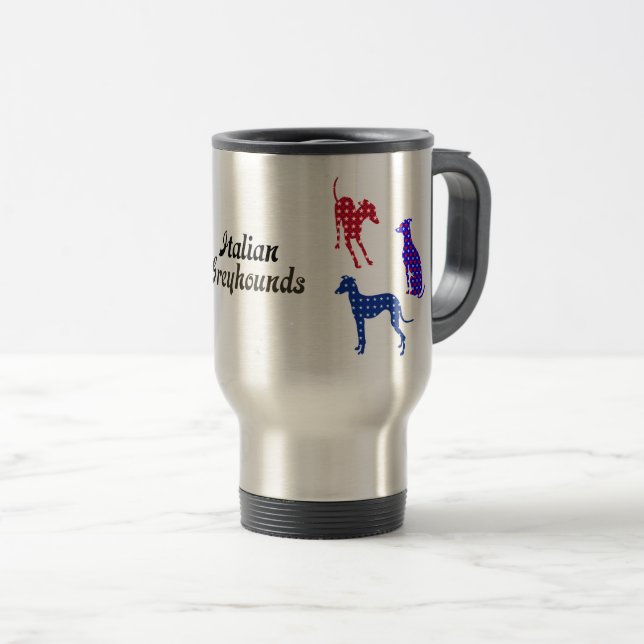 Caneca Térmica Greyhounds Italiano (Frente Esquerda)