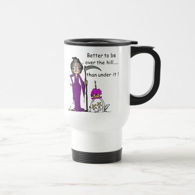 Caneca Térmica Grim Reaper Birthday Humor (Direita)