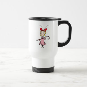 Caneca Térmica Grinch   Cindy-Lou Quem - Segurando Bastão de Doce