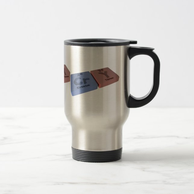 Caneca Térmica Grito como o cromo do Cr e o ítrio de Y (Direita)