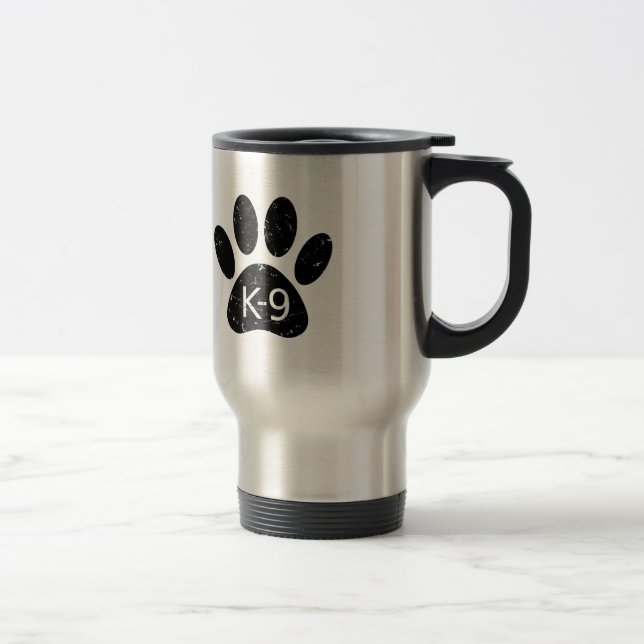 Caneca Térmica Grunge Cachorro Distante Pata K-9 (Direita)
