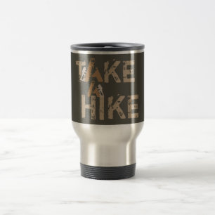 Caneca Térmica Grunge Take a Hike Typografia