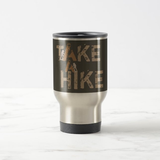 Caneca Térmica Grunge Take a Hike Typografia (Centro)