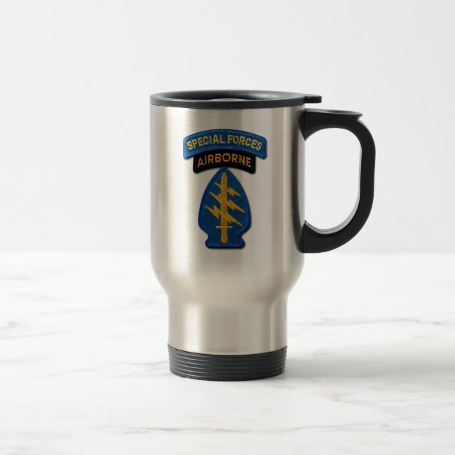 Caneca Térmica Grupo das Forças Especiais Green Berets SF SOF SFG (Direita)
