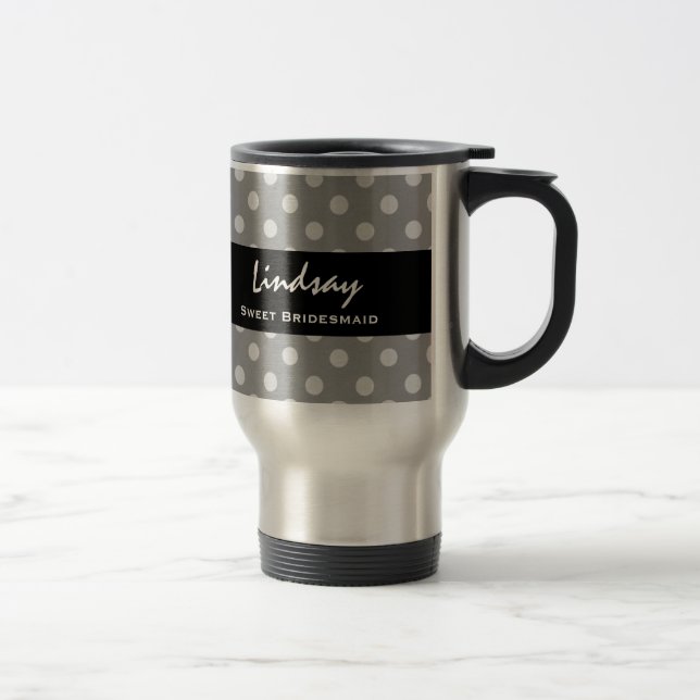 Caneca Térmica Grupo doce do presente das bolinhas das cinzas e (Direita)