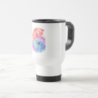 Guarda-chuva Pastel Ondulações de Chuva Arte Aquar