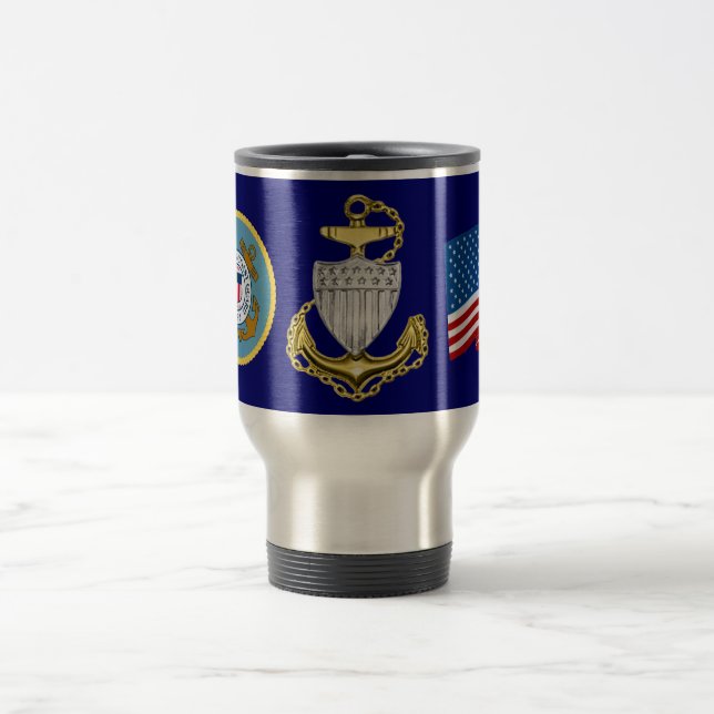 Caneca Térmica Guarda costeira dos Estados Unidos - Canhão CPO (Centro)