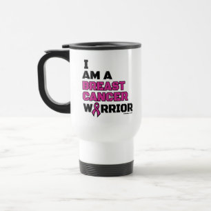 Caneca Térmica Guerreiro/Bloqueio/Eu sou... Cancer da Mama