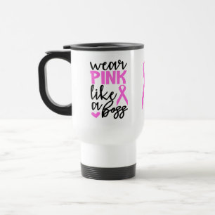 Caneca Térmica Guerreiro de Fita Rosa de Fita de Sobrevivência do