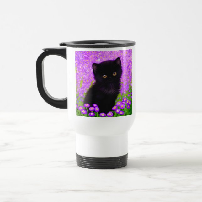Caneca Térmica Gustav Klimt Cat (Esquerda)