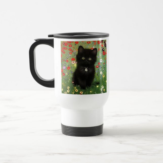 Caneca Térmica Gustav Klimt Kitten (Esquerda)