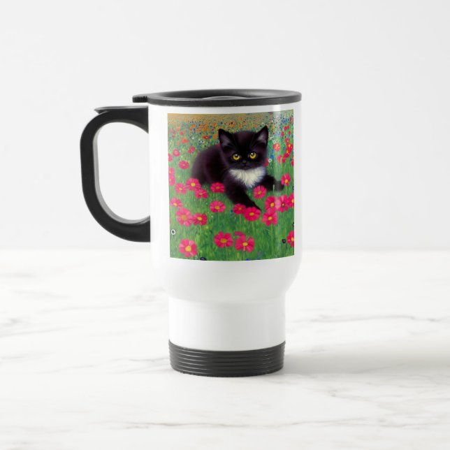 Caneca Térmica Gustav Klimt Tuxedo Cat (Esquerda)