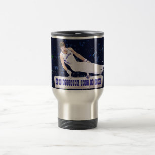 Caneca Térmica Gymnast no cavalo de Pommel com seu desenho