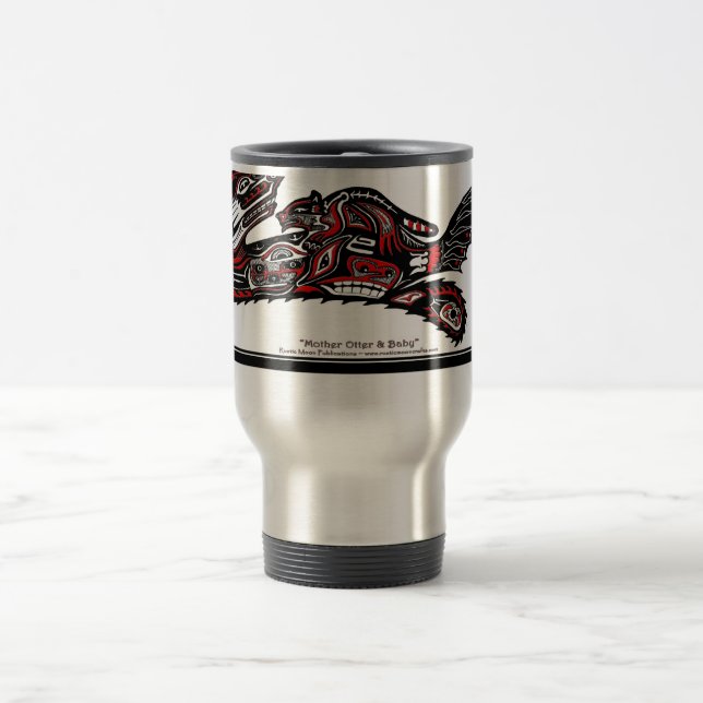 Caneca Térmica "HAIDA SPIRIT MUG" Arte Indígena de Lontra-Arte ao (Centro)