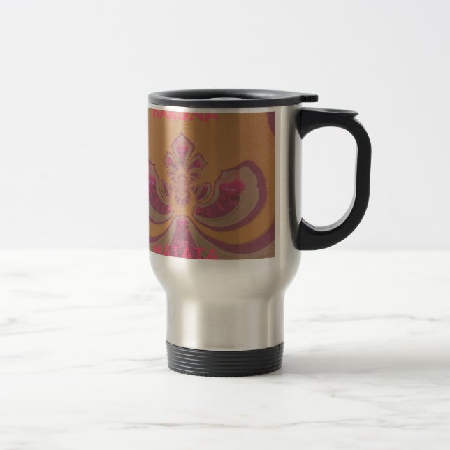 Caneca Térmica Hakuna Matata Feliz design de corações de Natal (Direita)