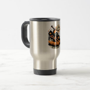 Caneca Térmica Halloween Esqui Com Design de Espírito Fantasma