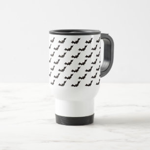 Caneca Térmica Halloween, Padrão De Morcegos, Truque Ou Tratament