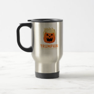 Caneca Térmica Halloween Trumpkin Engraçado - Slogan Parody Spook
