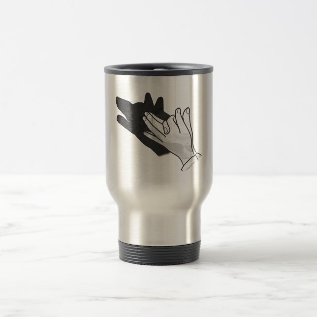 Caneca Térmica Hand Silhouette Wolf (Centro)