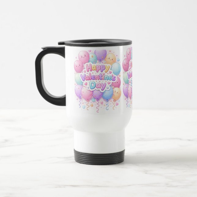 Caneca Térmica Happy Valentine’s Day Mug – Cute Love Gift (Esquerda)