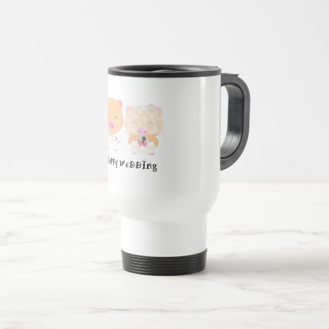 Caneca Térmica HappyWedding (Frente Esquerda)